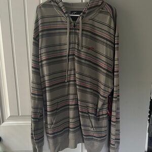 Striped Hoodie with Drawstring